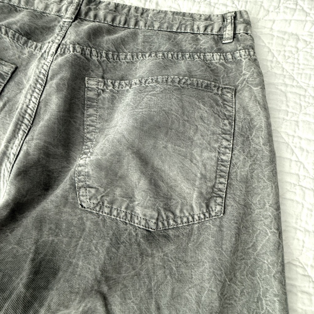 Zara Gray Flare Wide Leg Jeans High-Waisted - Picture 9 of 11